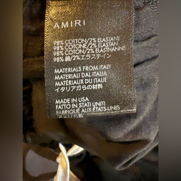 AMIRI Black Joggers with White Accents - Picture 10 of 11